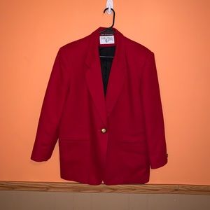 Vintage red wool blazer